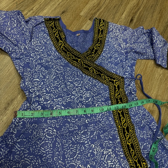 Angrakha Pakistani dress one piece. Block print gown - Picture 4 of 6